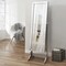Inspired Home Margaret Full Length Jewelry Cheval Armoire Makeup Storage Organizer Mirror Border Lockable with LED